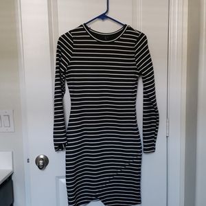 Black and white striped Dress